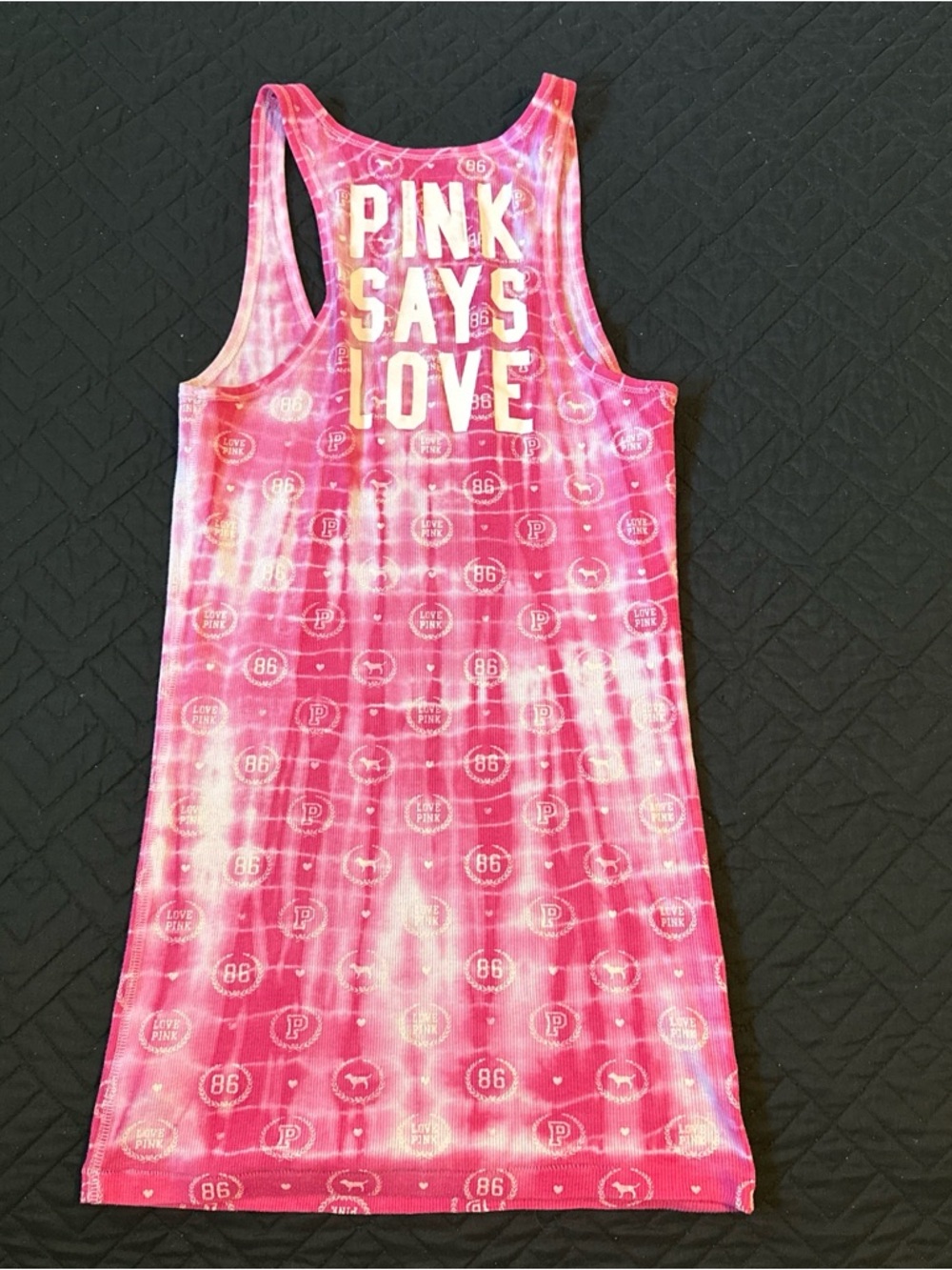 PINK Victoria's Secret Pink Tie-Dye Ribbed Tank